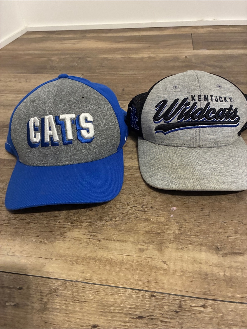 2 for 1 —- Gray & Blue 'Cats' Baseball Caps